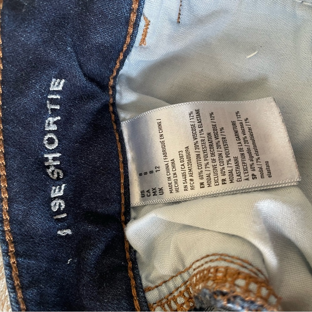 American Eagle Dark Wash Jean Shorts - Picture 5 of 5